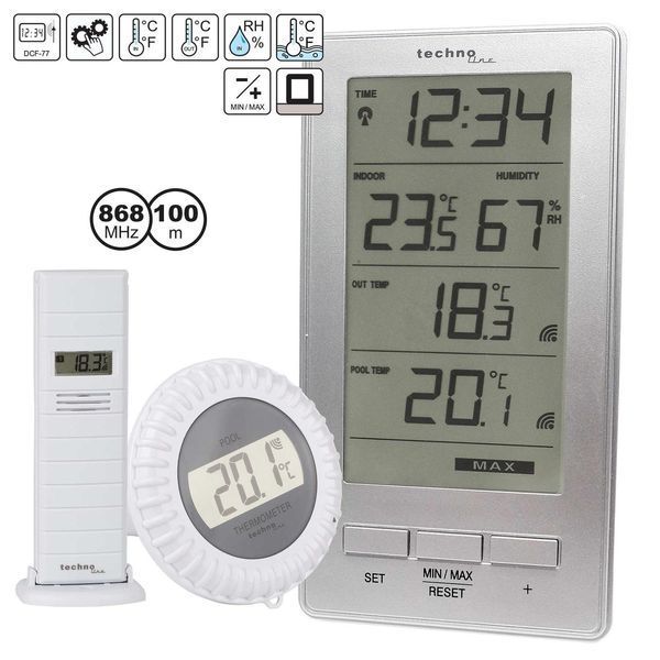 Термогігрометр Technoline WS9069 IT Silver (WS9069) DS_DAS301302 фото