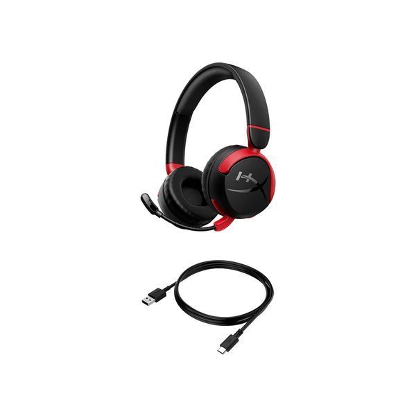 Гарнитура игровая Cloud Mini, mini-jack/BT, 1.2м, черный-красный HyperX RC_7G8F1AA фото