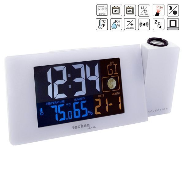 Часы проекционные Technoline WT537 White (WT537) DS_DAS301197 фото