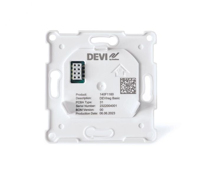 DEVI Терморегулятор DEVIreg Basic +4...45&deg; механический программируемый Bluetooth встроенный 16A 230В белый RC_140F1160 фото