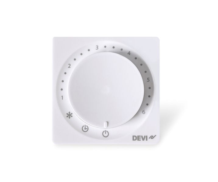 DEVI Терморегулятор DEVIreg Basic +4...45&deg; механический программируемый Bluetooth встроенный 16A 230В белый RC_140F1160 фото