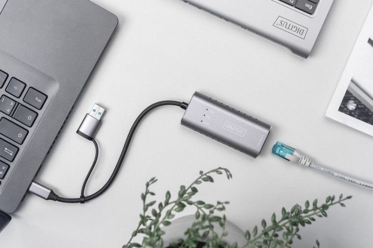 Адаптер Digitus USB-C/USB 3.0 - 2.5 Gbps Ethernet RC_DN-3028 фото