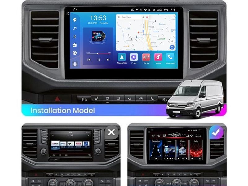 Штатна автомагнітола FORS.auto FS 6 MAX для Volkswagen Crafter (6+128Gb, 10") 2017-2021 FA_FS-6399 фото
