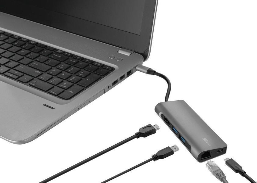 USB-хаб DALYX 7-IN-1 USB-C ALUMINIUM Trust RC_23775_TRUST фото