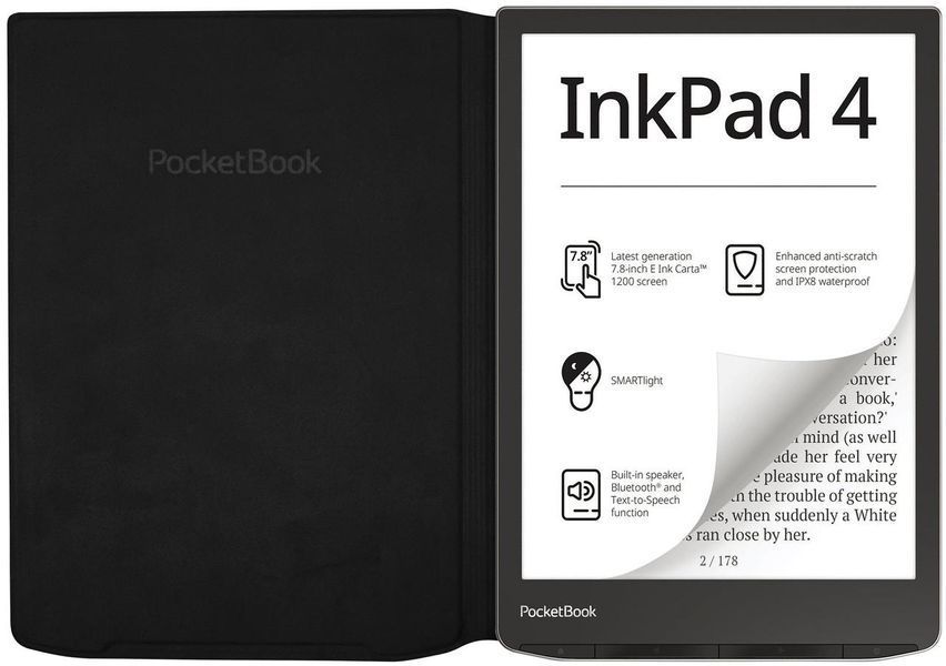 Чехол PocketBook 743 Flip series, черный RC_HN-FP-PU-743G-RB-CIS фото