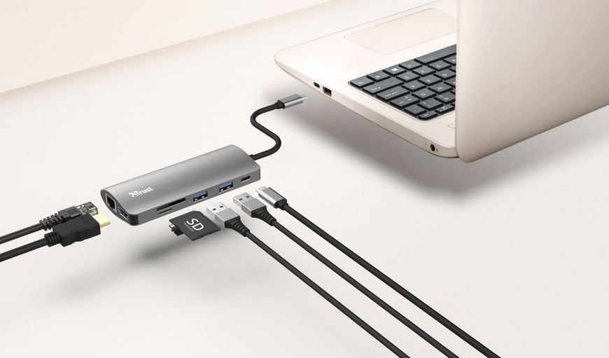 USB-хаб DALYX 7-IN-1 USB-C ALUMINIUM Trust RC_23775_TRUST фото