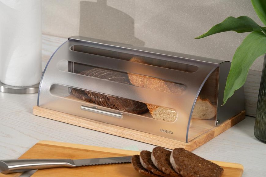 ARDESTO Хлібниця Gemini 39х27х15см, дерево, пластик, нержавіюча сталь RC_AR0914GB фото