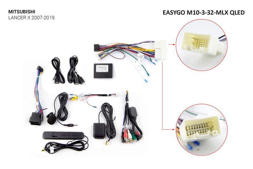 Штатна автомагнітола EasyGo M10-3-32-MLX QLED Mitsubishi Lancer X MA_M10-3-32-MLX QLED фото