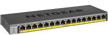 Комутатор NETGEAR GS116LP 16xGE PoE, 76Вт, Некерований RC_GS116LP-100EUS фото