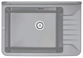 Мойка кухонная Deante Garden, полистирол, прямоугольная, без крыла, 505х350х252мм, чаша - 1, к стене, серый RC_ZYT_311A фото