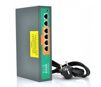 Коммутатор POE SICSO 48V с 4 портами POE 100Мбит + 2 порт Ethernet (UP-Link) 100Мбит c усилением сигнала к U_11637 фото