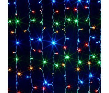 Гірлянда Voltronic 560LED (Водоспад) колір - червоний/зелений/синій/жовтий, 8 режимів, розмір 3*3 м, прозора ізоляція U_08343 фото