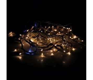 Гірлянди Voltronic 150LED (Штора) вулична, колір - гарячий білий, 8 режимів, розмір - 3 x 1 м, ізоляція біла U_23570 фото