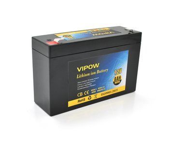 Аккумуляторная батарея литиевая Vipow 12V 8Ah с элементами Li-ion 18650 (151х50х94(100) U_18673 фото