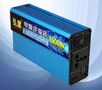 Инвертор напряжения Voltronic, 1500W, 60/220V, approximated, 1 универсальная розетка, клемы + USB U_19074 фото