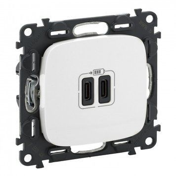 Legrand Розетка Valena ALLURE USB-С+USB-С, 3А 5В, білий RC_755345 фото