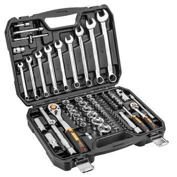 Набор инструментов Neo Tools, 82шт, 1/2" 1/4" CrV, eco кейс RC_10-058 фото