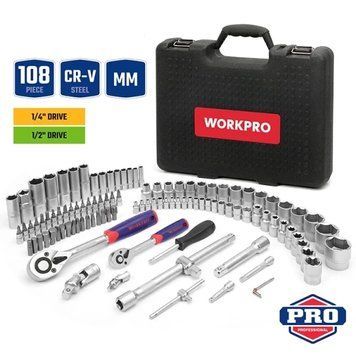 Набор ручного инструмента WORKPRO (108 предм.) кейс PRO WP202535 DC_408903 фото