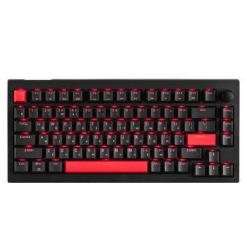 Клавиатура механическая X4 84Key, Keychron Brown, USB-A, QMK/VIA, Hot-Swap, EN/UKR, Red led, чорний Lemokey RC_X4-A3-UA фото