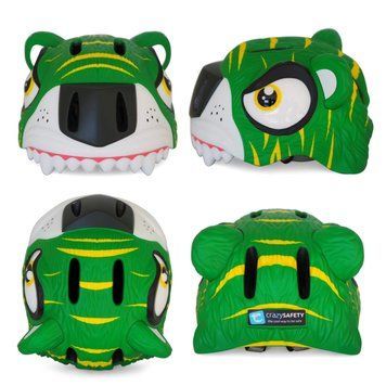Шолом велосипедний Crazy Safety "Зелений тигр" VT_HEAD-063 фото