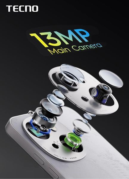 Смартфон Spark Go 1 (KL4) 6.67" 3/128ГБ, 2SIM, 5000мАч, Glittery White TECNO RC_4894947037849 фото