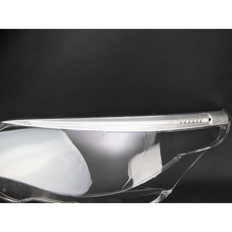 Пластиковое стекло фары BMW 5-series (E60/E61) LED 2003-2010 левое (водительское) KL_5198 фото