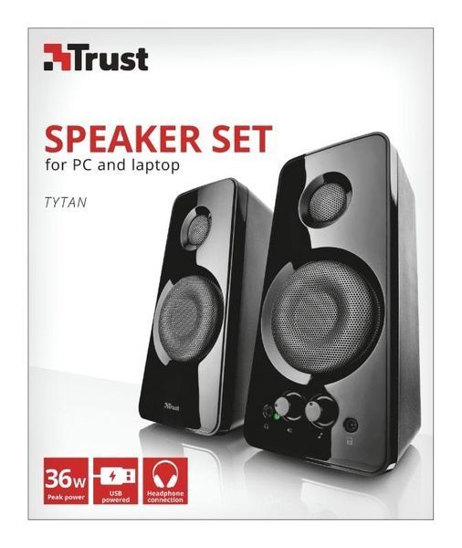 Акустична система Trust Tytan 2.0, 18Вт, USB/AUX, чорний RC_21560_TRUST фото