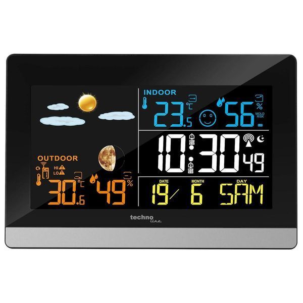 Метеостанція Technoline WS6455 Black/Silver (WS6455) (без акумулятора та зарядного пристрою) DS_DAS302456 фото