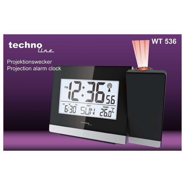 Годинник проекційний Technoline WT536 Black (WT536) DS_DAS301196 фото