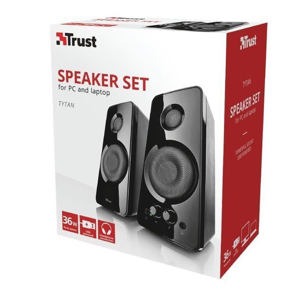 Акустична система Trust Tytan 2.0, 18Вт, USB/AUX, чорний RC_21560_TRUST фото