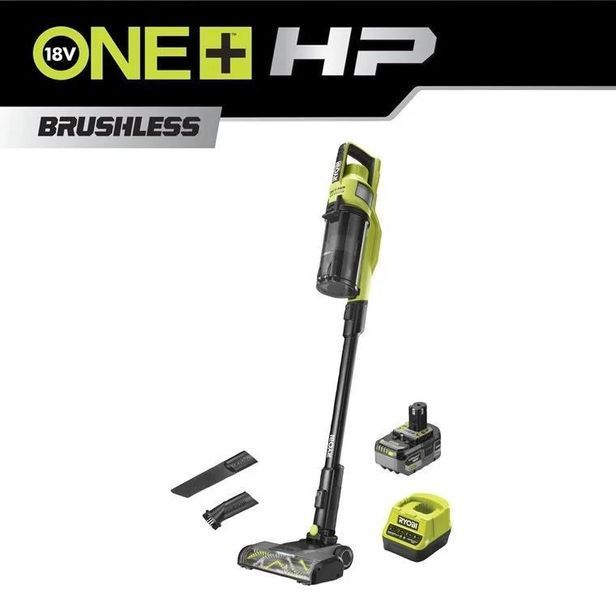 Пилосос акумуляторний ONE+ HP RSV18X-1X40G 18В 1х4А&middot;год 90Вт 20кПа контейнер 0.8л HEPA12 3.1кг Ryobi RC_5133005660 фото