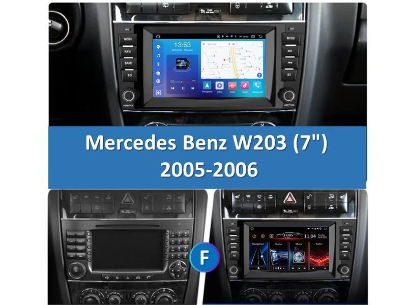 Штатная автомагнитола FORS.auto FS 2 PRO для Mercedes Benz W203 (7", 2+32Gb, CarPlay) 2005-2006 FA_2 PRO-W203 фото
