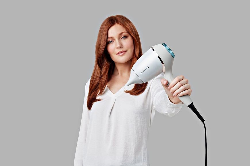 Фен HYDRAluxe PRO, 2200Вт, режимов-3, дифузор, иониз-я, хол. обдув, белый Remington RC_EC9001 фото