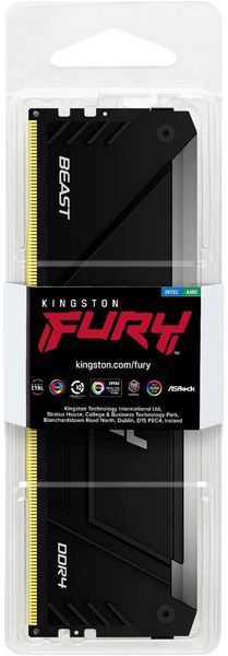 Память ПК Kingston DDR4 16GB 3200 FURY Beast RGB RC_KF432C16BB2A/16 фото