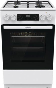 Плита Gorenje комбінована, 62л, 50x60см, дисплей, IconLed, емальований, білий RC_GK5C60WJ фото