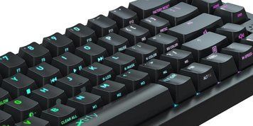 Cherry Xtrfy Клавиатура механическая K5 68Key, Kailh Red, USB-A, EN/UA, Hot-swap, RGB, Черный RC_K5-RGB-CPT-BLACK-R-UKR фото