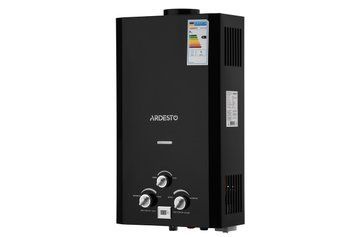 Газова колонка Ardesto X1, 10 л/хв., 20 кВт, розпалювання від батарей, дисплей, чорний RC_TFGBH-10B-X1-BLACK фото