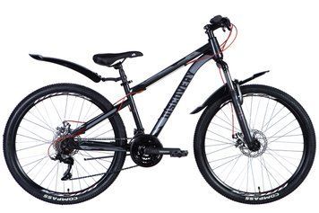 Велосипед сталь 26 Discovery TREK AM DD рама-15" сірий (матовий) з крилом Pl 2024 VT_OPS-DIS-26-558 фото