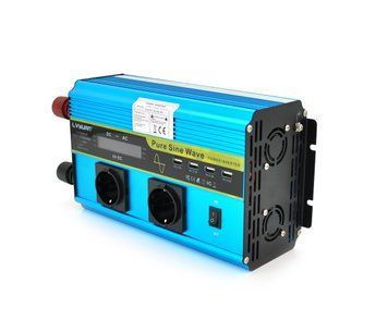 Інвертор напруги LY3200W (DC:1600W) 12/230V з правильною синусоїдою 2 Shuko 4*USB (DC:5V/2A) клемми+дроти U_28529 фото