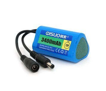 Акумуляторна батарея літієва QiSuo 12V 3.4Ah з елементами Li-ion 18650 (37x37x67) U_26021 фото