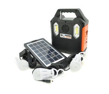 Переносной фонарь RT903BT+Solar, 1 режим+ сигнал SOS, Радио+Bluetooth колонка, встр. аккум, 3 лампочки, U_26273 фото