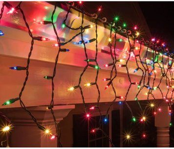 Гірлянда Voltronic БАХРОМА 160 LED вулична, колір - синій, чорна ізоляція, розмір - 10 х 0,7 м U_05886 фото
