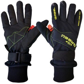 Рукавиці для скандинавської ходьби Gabel Wind Tech N.C.S. Black/Green M (8015012100008) DS_DAS301171 фото