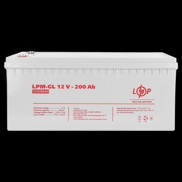 Акумулятор гелевий LPM-GL 12V - 200 Ah LP_4156 фото