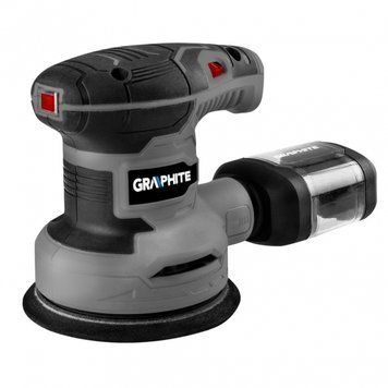 Шліфмашина ексцентрикова GRAPHITE 300Вт 125мм 7000-13000об/хв орбіта 1мм 1.21кг RC_59G348 фото