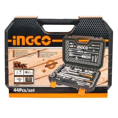 Набір головок торцевих 1/4" та 1/2" 44 предмети INGCO INDUSTRIAL IN_HKTS42441 фото