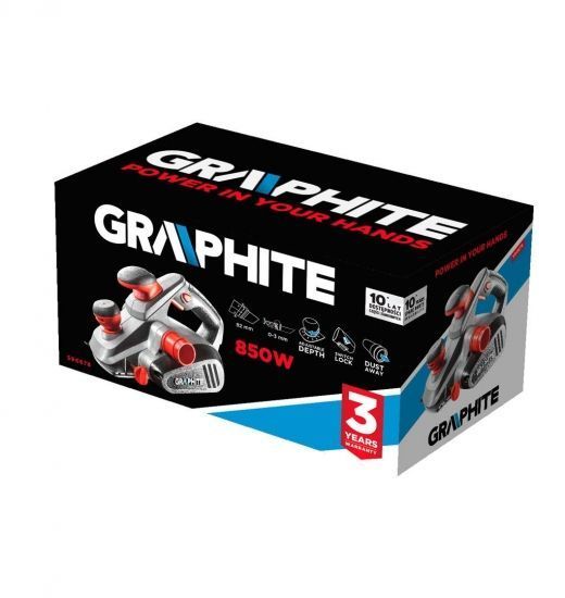 Рубанок GRAPHITE 850Вт 82мм строгание до 3мм 3.1кг RC_59G678 фото
