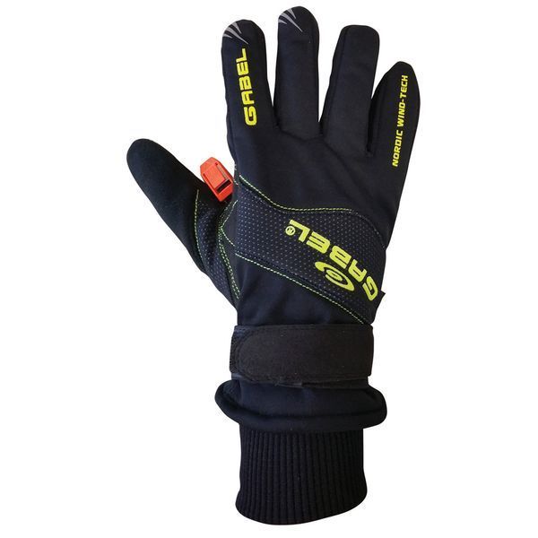 Рукавиці для скандинавської ходьби Gabel Wind Tech N.C.S. Black/Green M (8015012100008) DS_DAS301171 фото