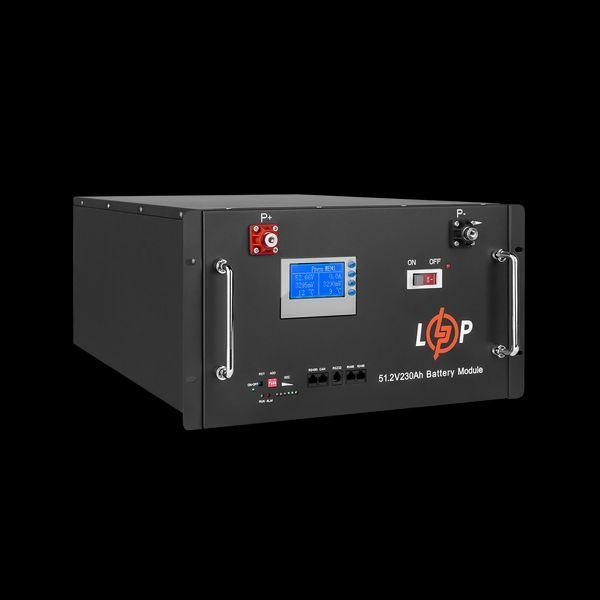 Акумулятор LP LiFePO4 48V (51,2V) - 230 Ah (11776Wh) (Smart BMS 200A) с LCD RM LP_20331 фото
