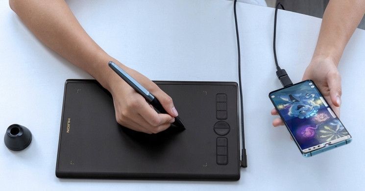 Графічний планшет Huion 8"x5" H580X USB-C, чорний RC_H580X фото